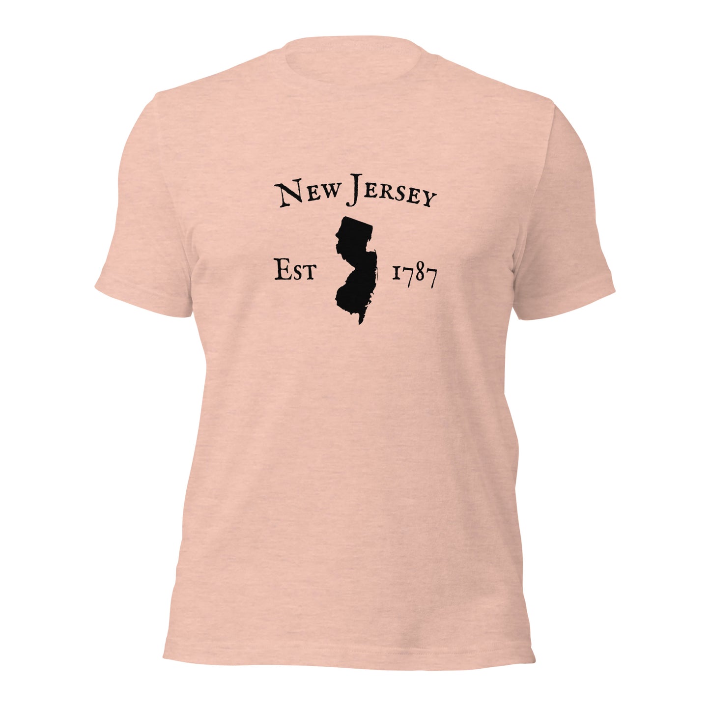 Pre-shrunk New Jersey state t-shirt for family vacations
