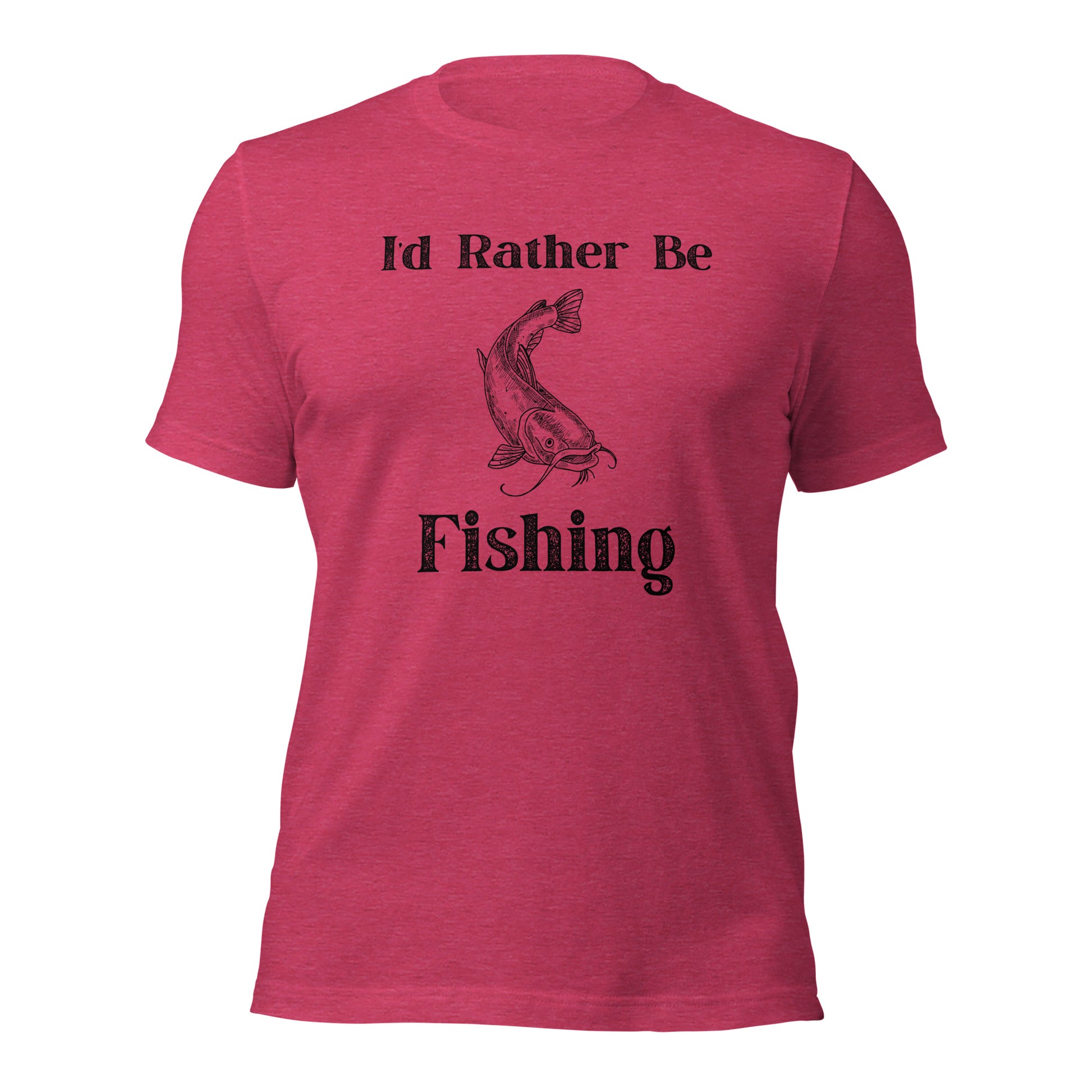 Fishing graphic t-shirt with detailed catfish design
