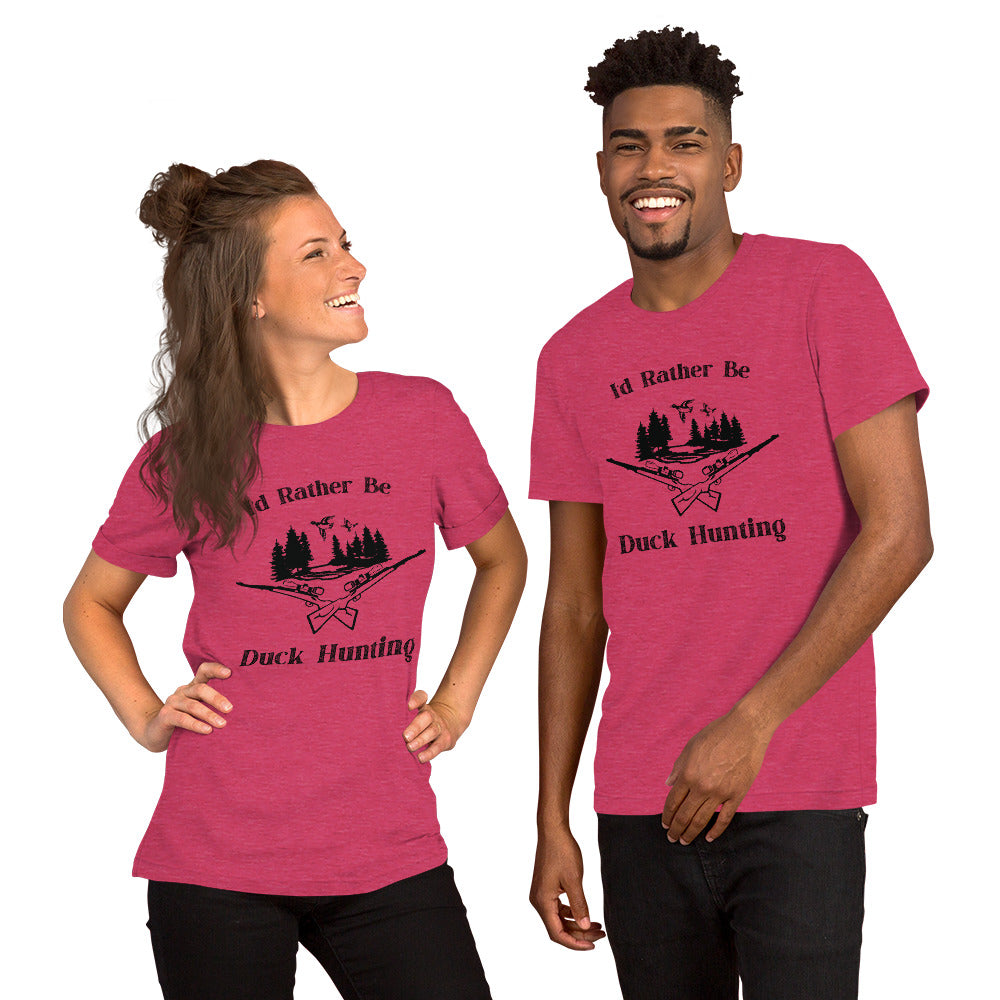 Comfortable duck hunting tee with nature scene
