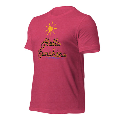 Cheerful t-shirt with Hello Sunshine text
