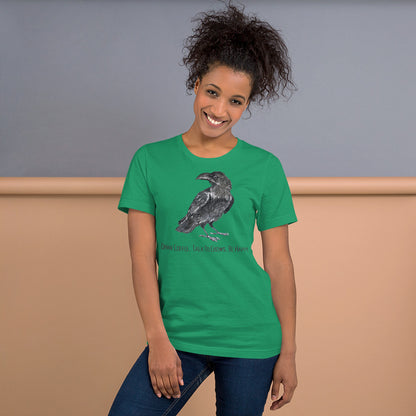 "Drink Coffee, Talk To Crows, Be Happy" T-Shirt - Weave Got Gifts - Unique Gifts You Won’t Find Anywhere Else!