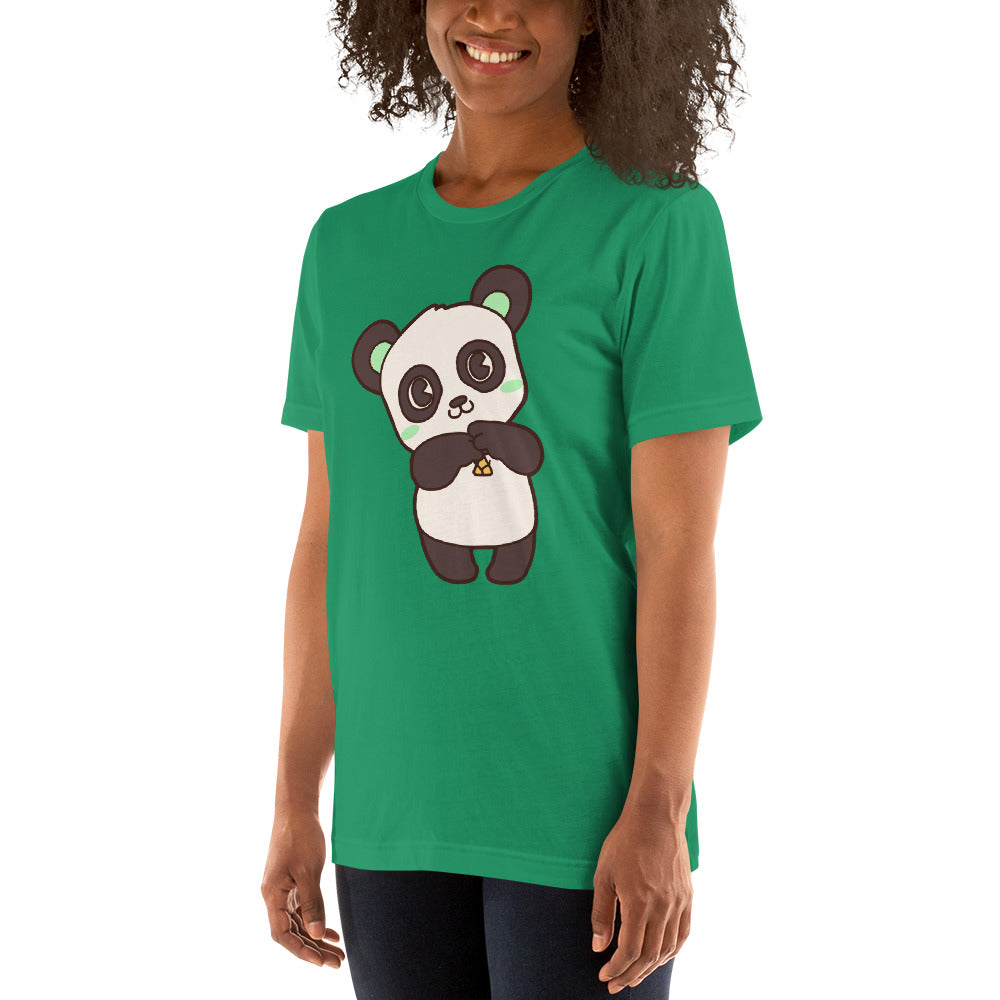 Stylish panda t-shirt ladies can wear with jeans or leggings
