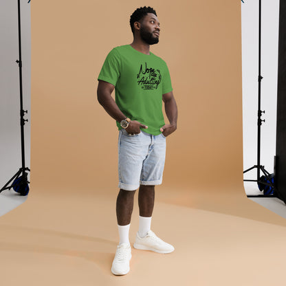 Adulting sarcasm t-shirt with bold design
