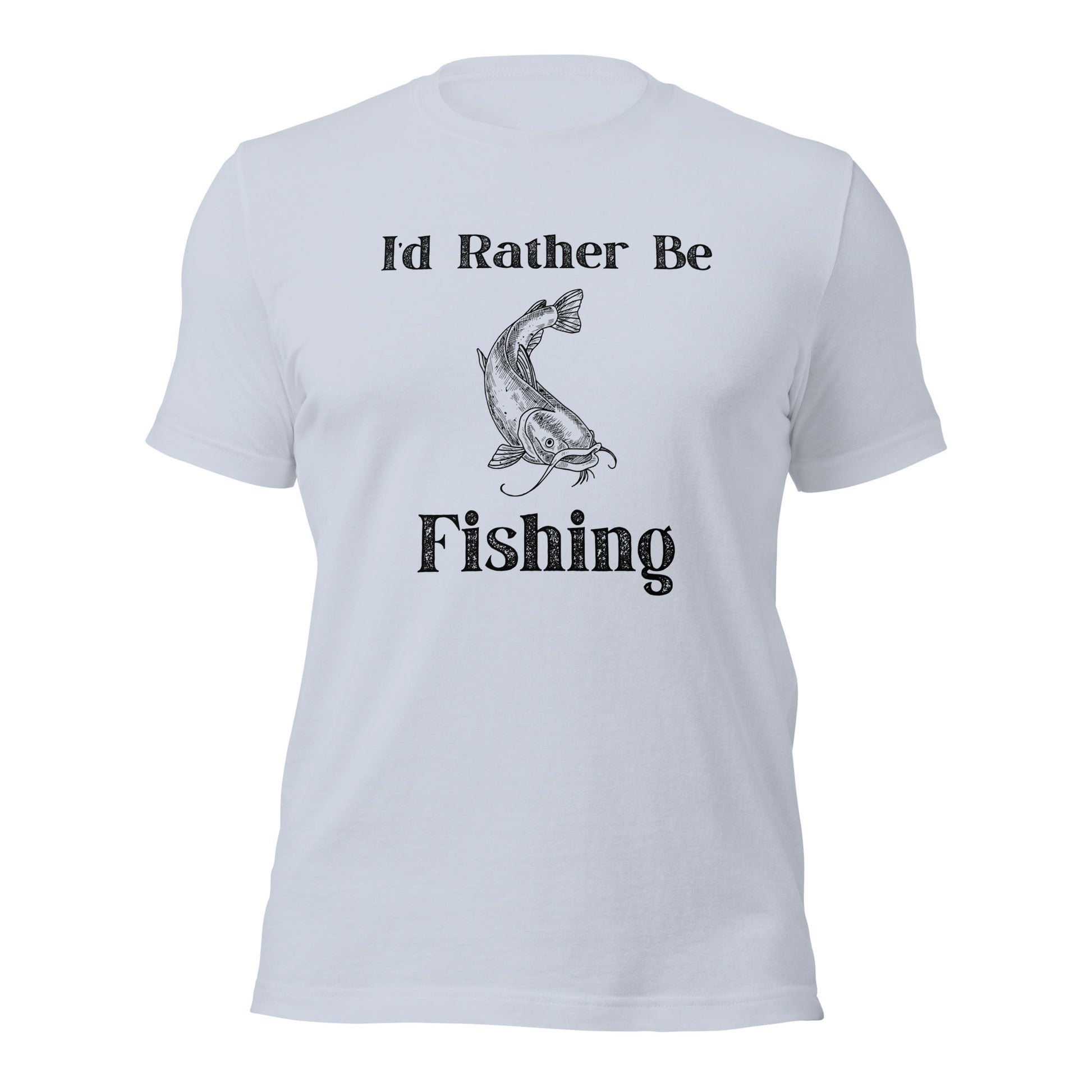 Soft, pre-shrunk "I'd Rather Be Fishing" t-shirt, ideal for fishing trips.