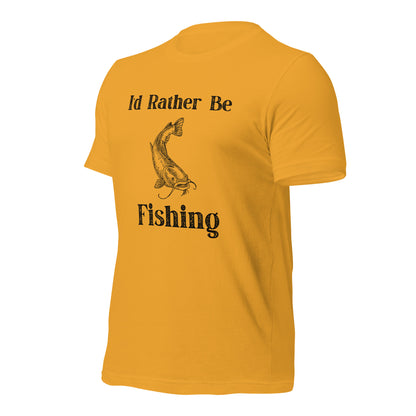 Unique gift idea: "I'd Rather Be Fishing" shirt for anglers.