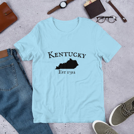 Vintage Kentucky shirt with state outline and established date
