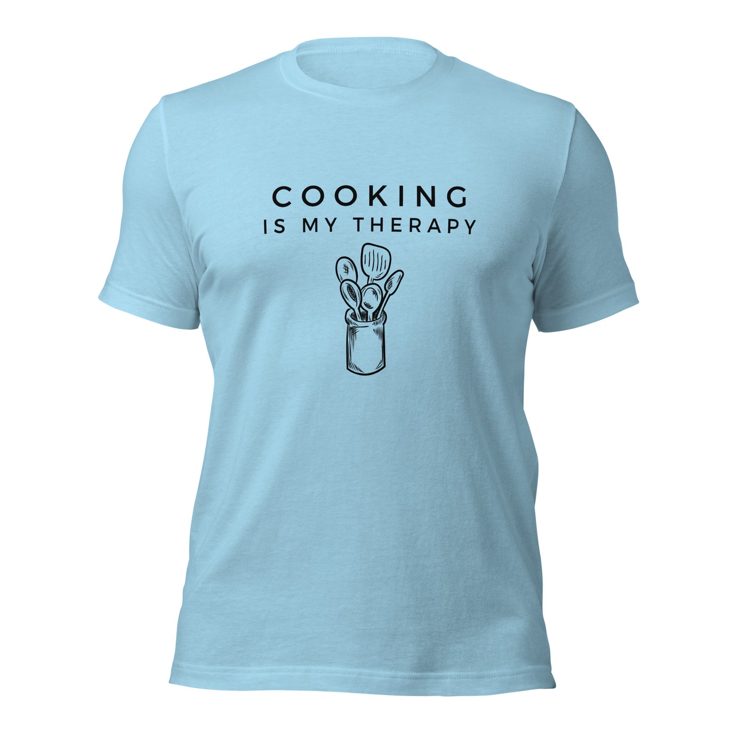Durable kitchenwear "Cooking Is My Therapy" cotton tee