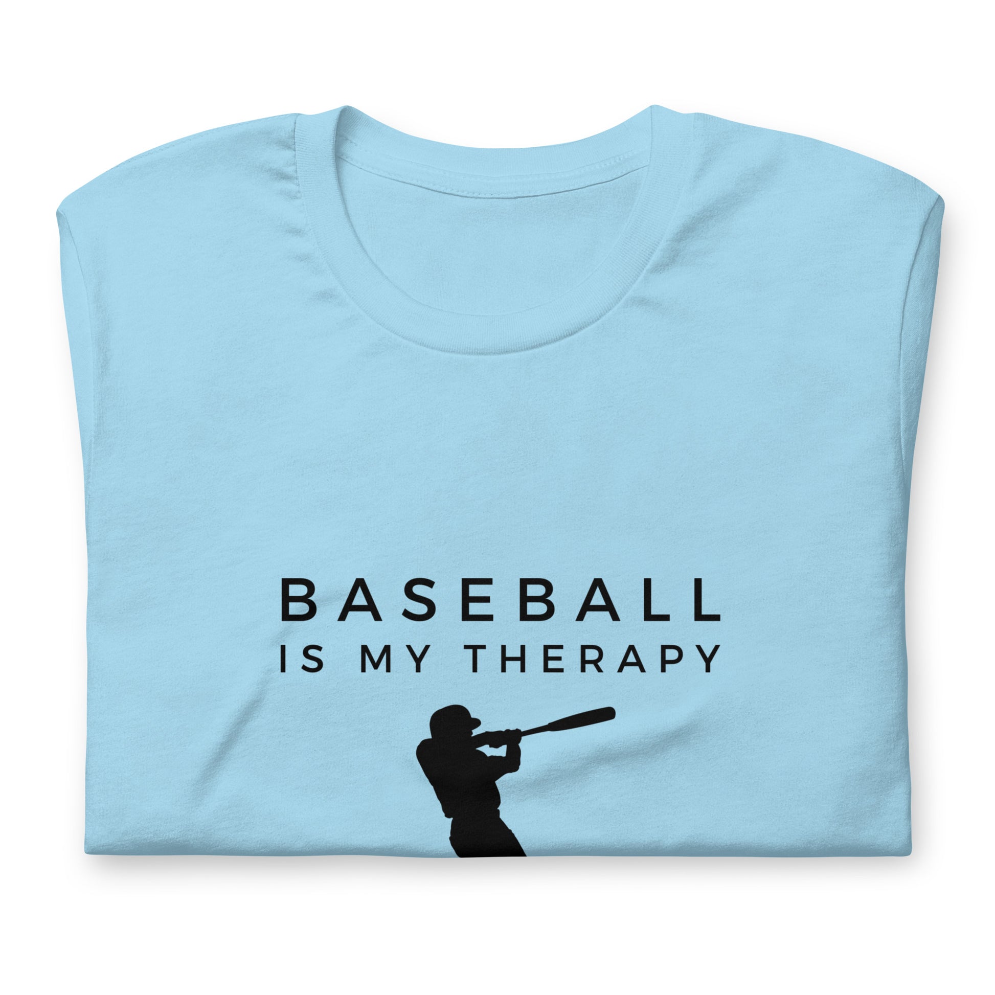 Casual baseball t-shirt with swinging player design

