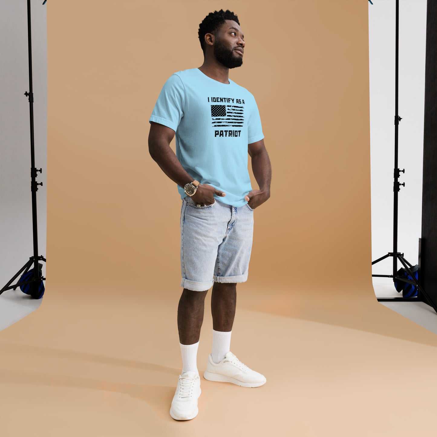 "I Identify As A Patriot" With Distressed American Flag T-Shirt - Weave Got Gifts - Unique Gifts You Won’t Find Anywhere Else!