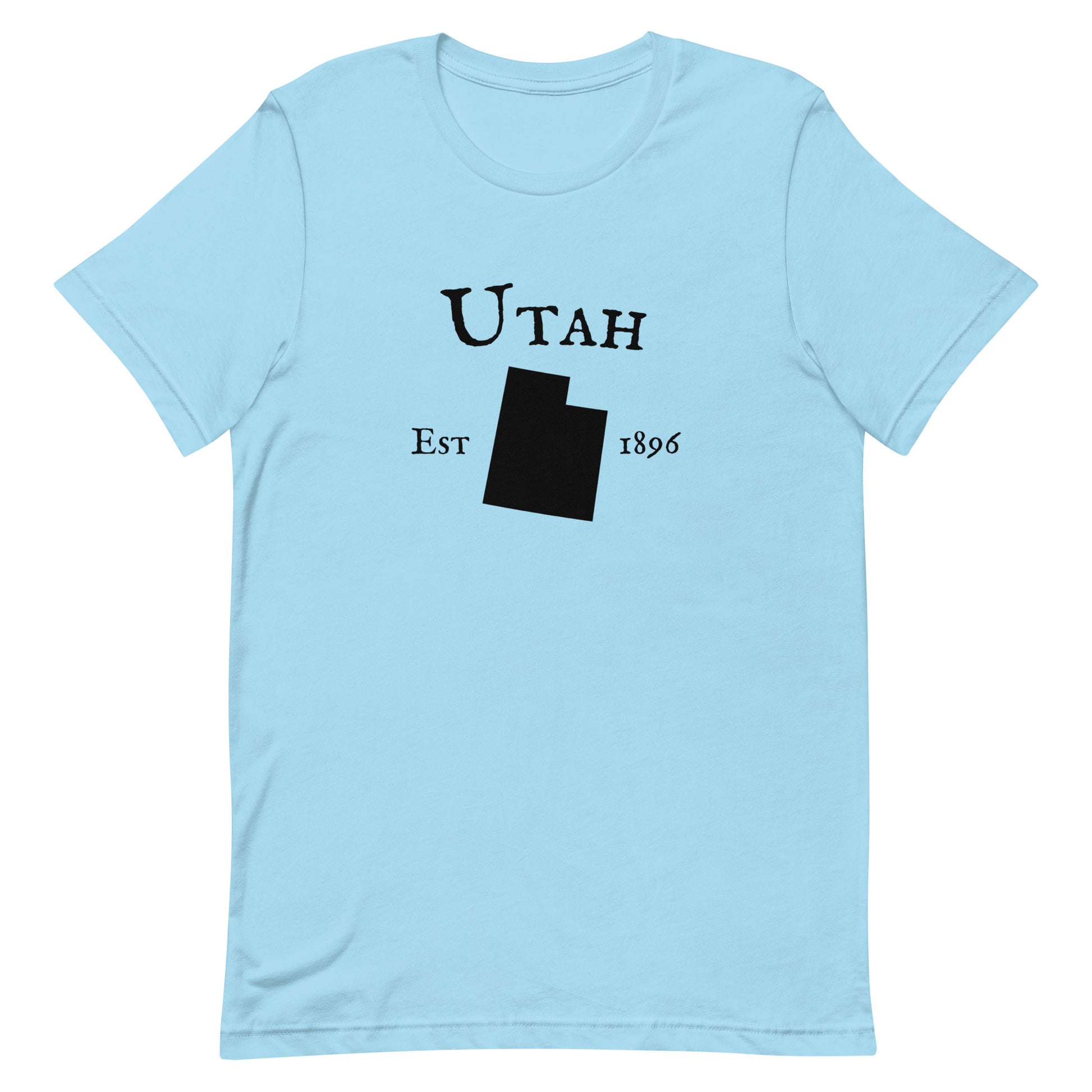 Utah-themed t-shirt with state outline and historical year
