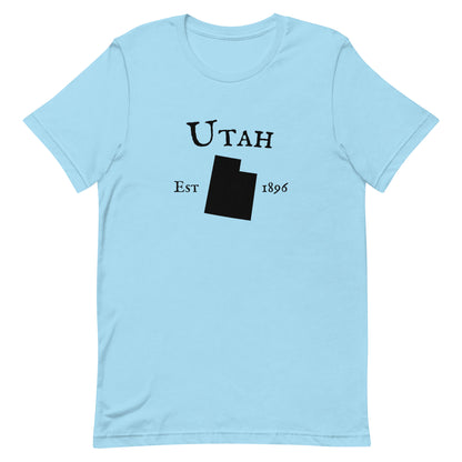 Utah-themed t-shirt with state outline and historical year
