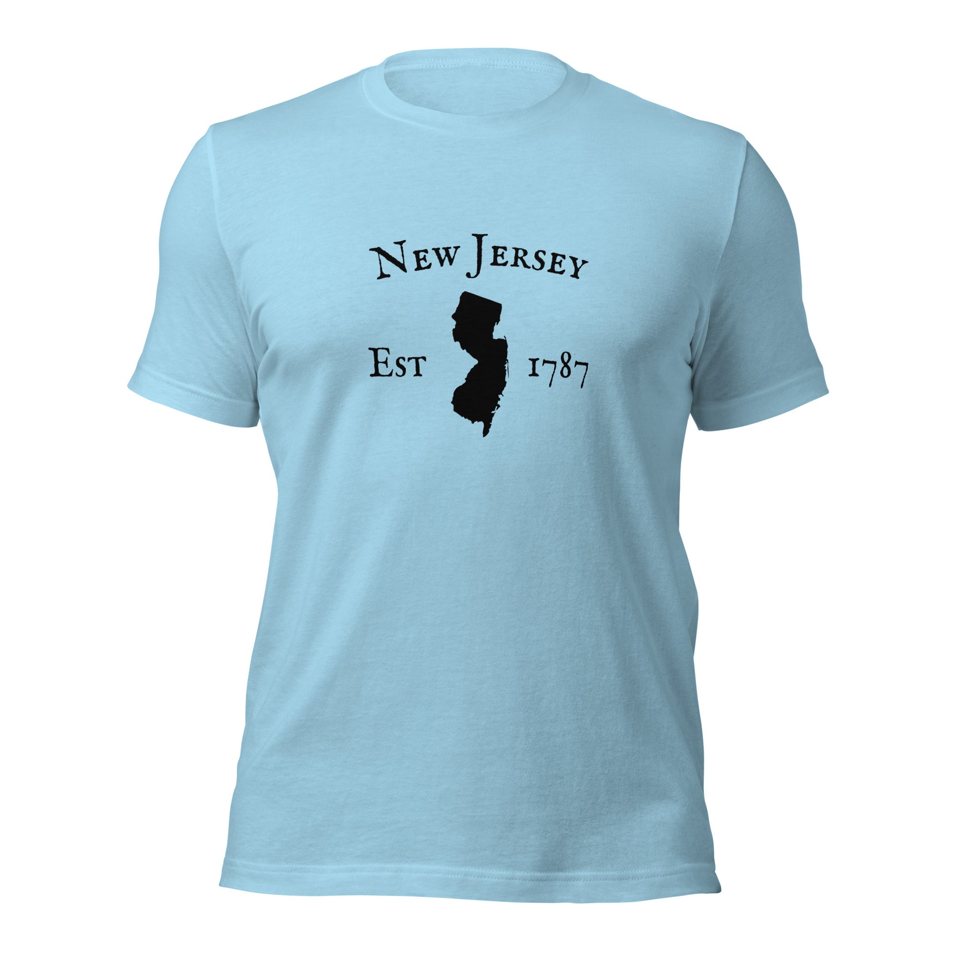 New Jersey state pride t-shirt with outline and date
