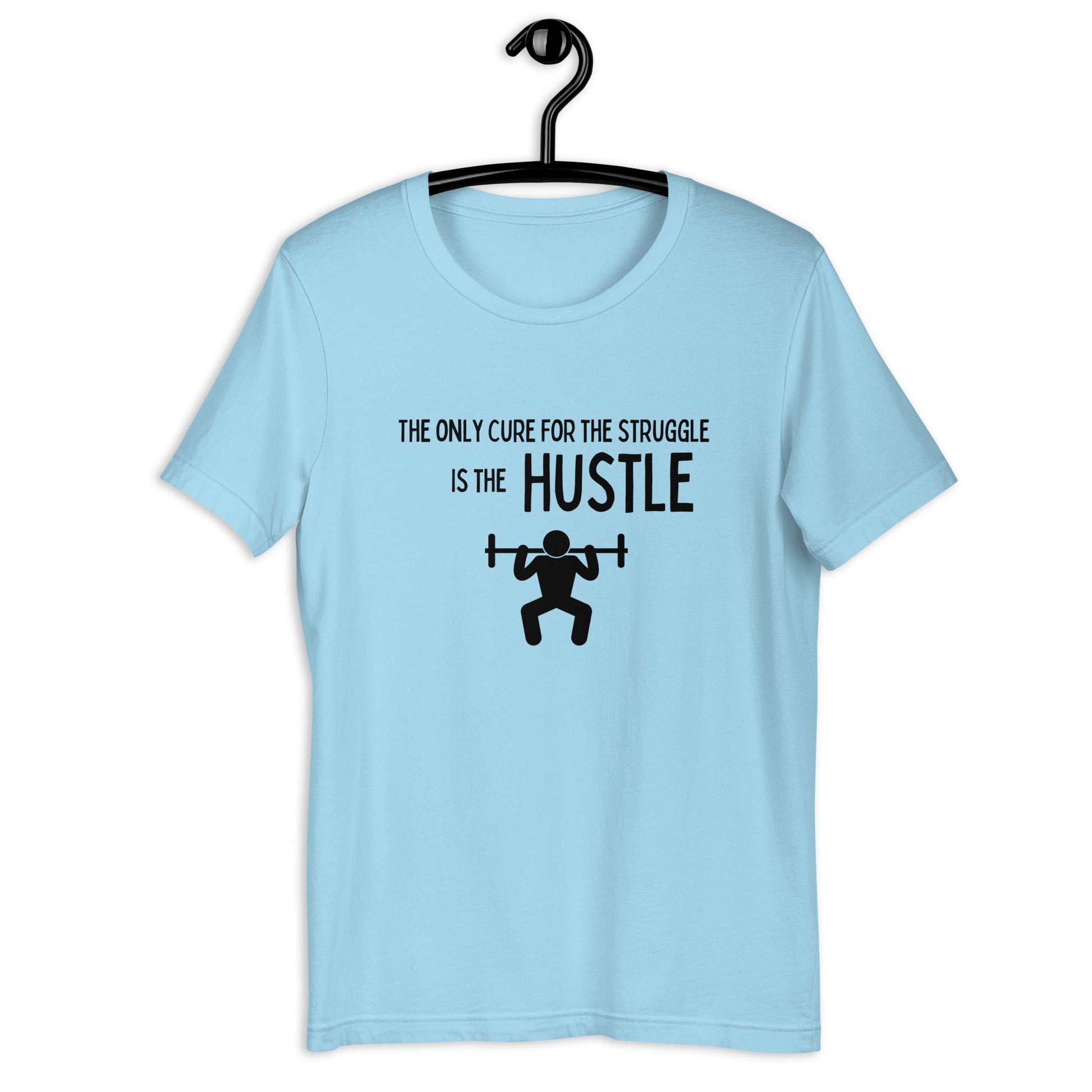 Durable motivational t-shirt with hustle message
