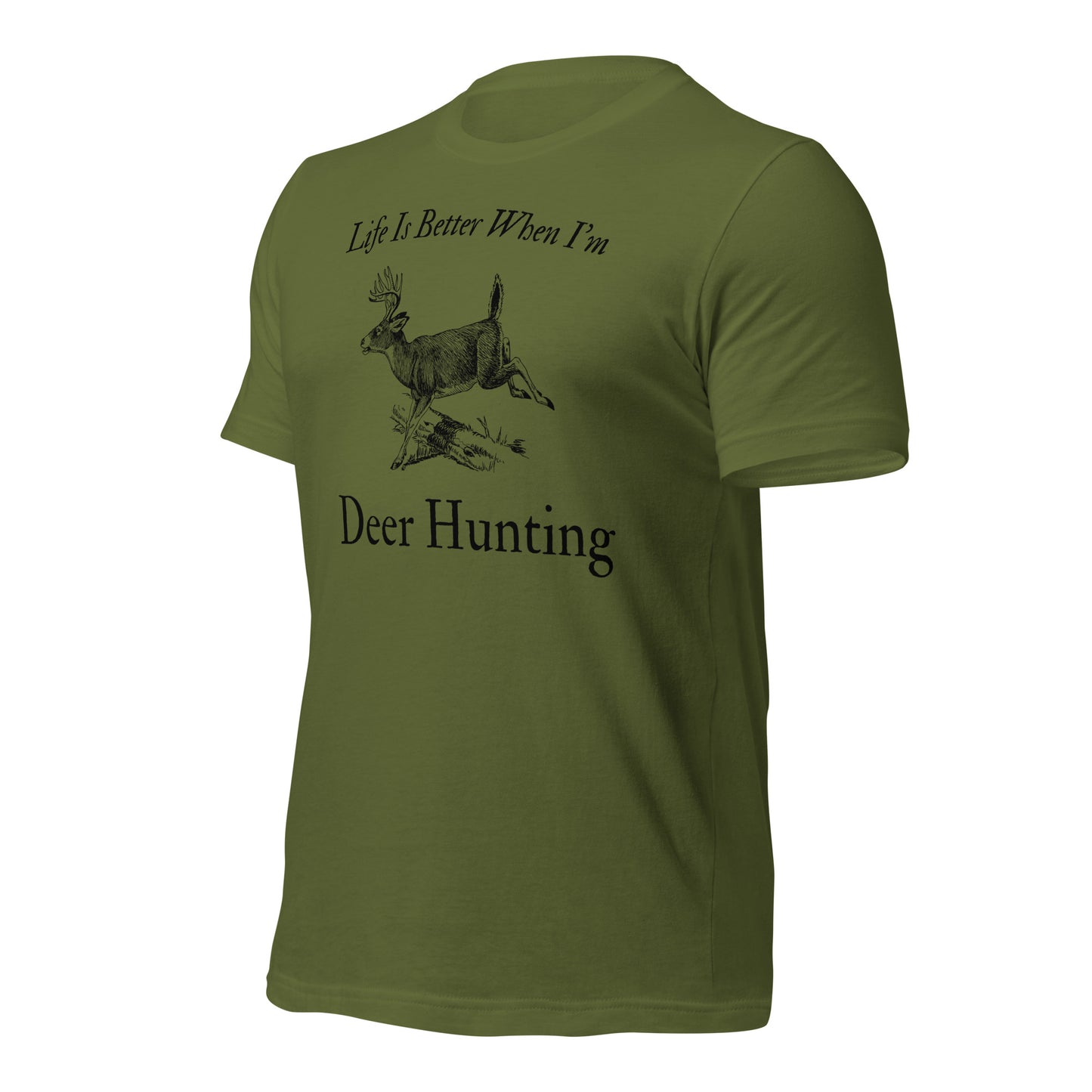 Outdoor lifestyle deer hunting themed t-shirt for avid hunters.