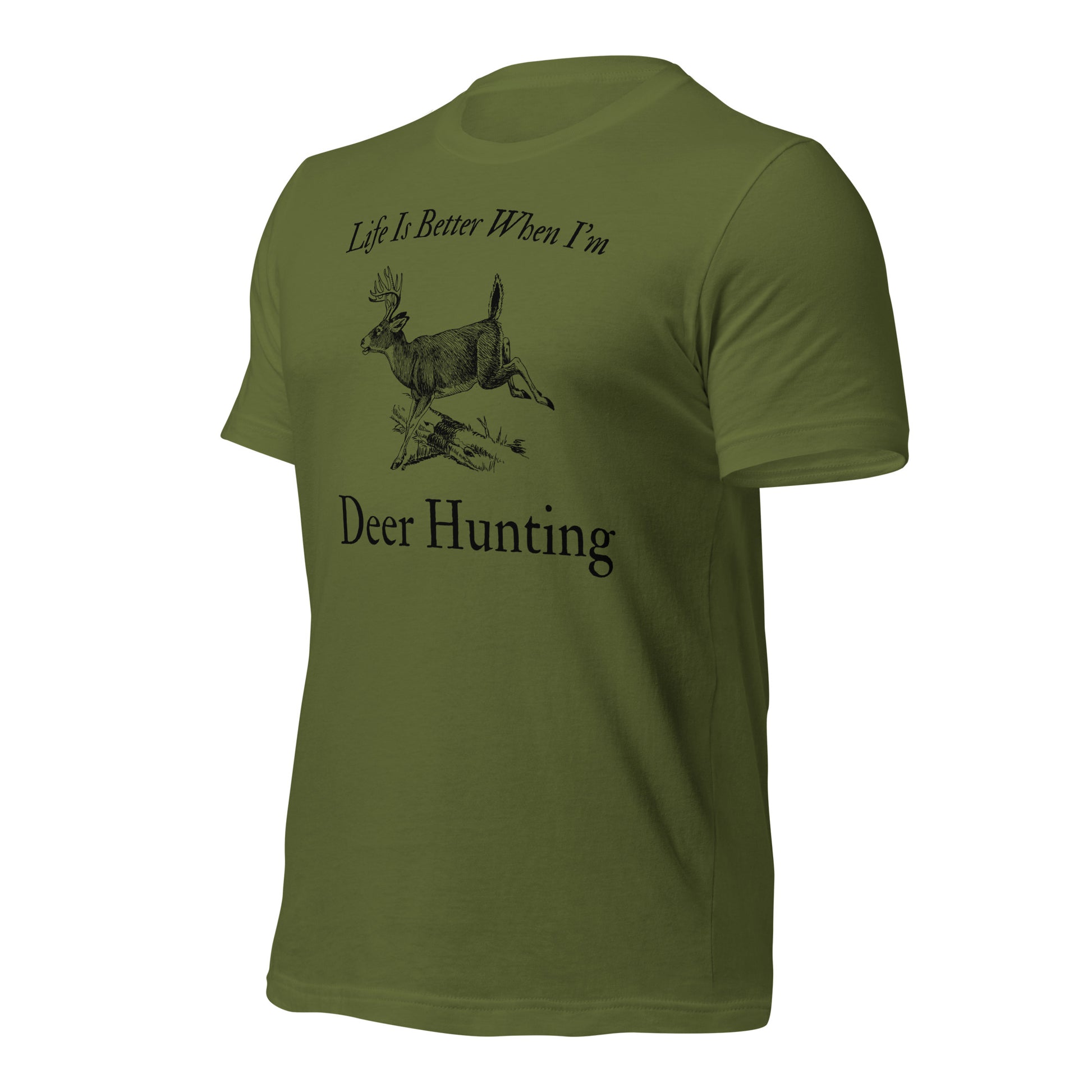 Outdoor lifestyle deer hunting themed t-shirt for avid hunters.