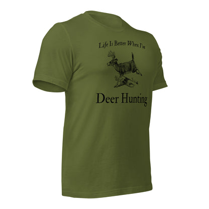 Show your love for deer hunting with this bold graphic t-shirt.