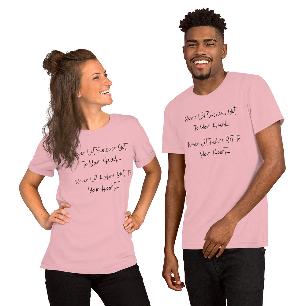Soft cotton motivational t-shirt for balance and self-reflection
