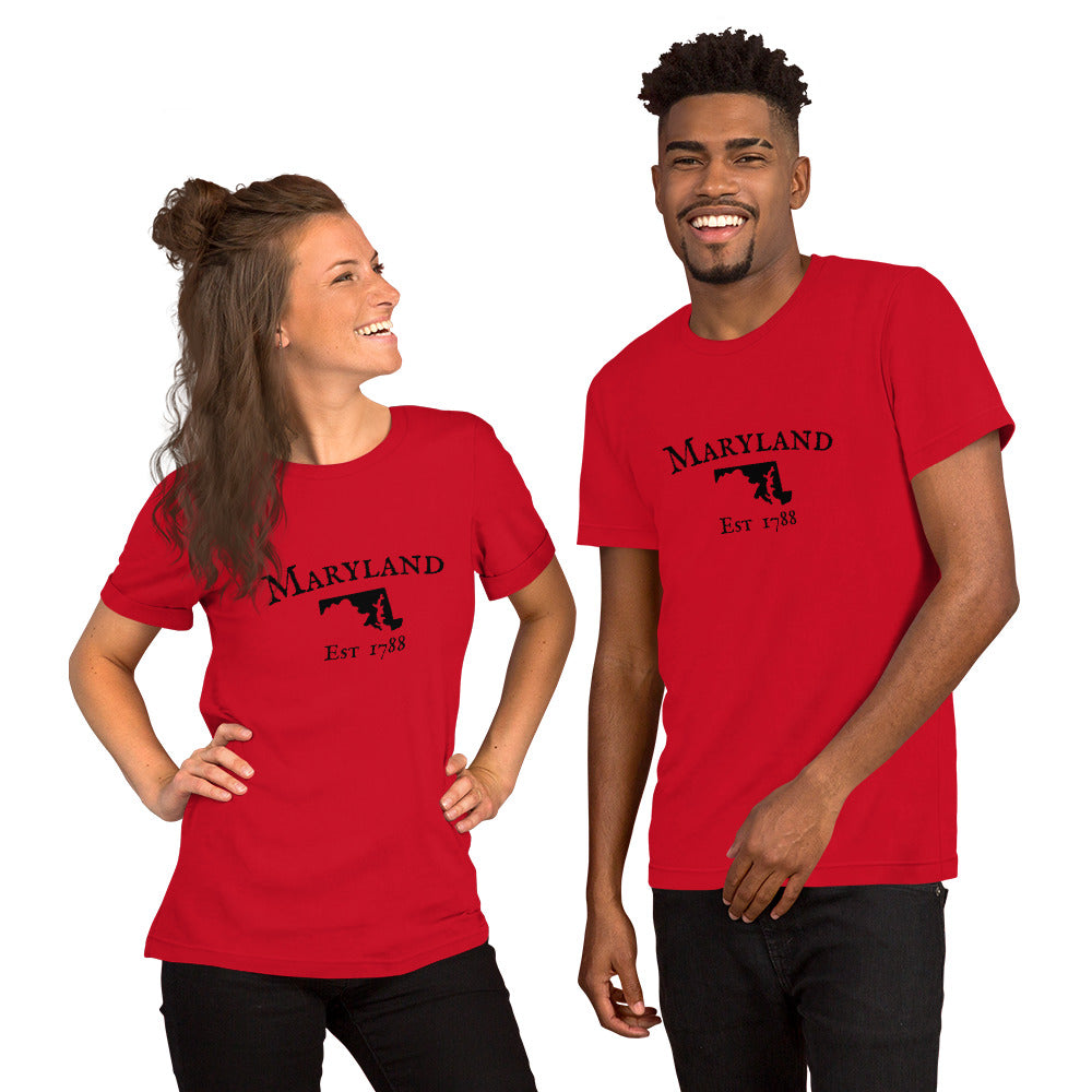 Classic Maryland tee shirt with state pride design
