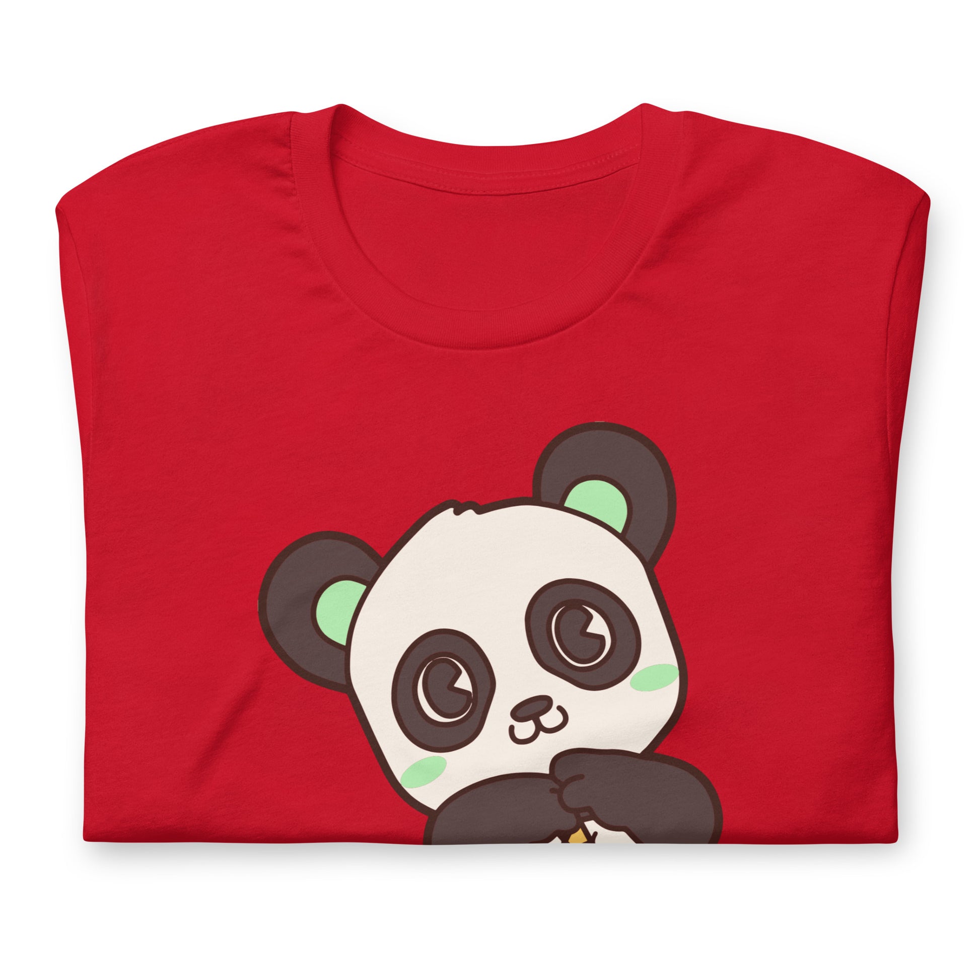 Lightweight panda t-shirt ladies fit with playful design
