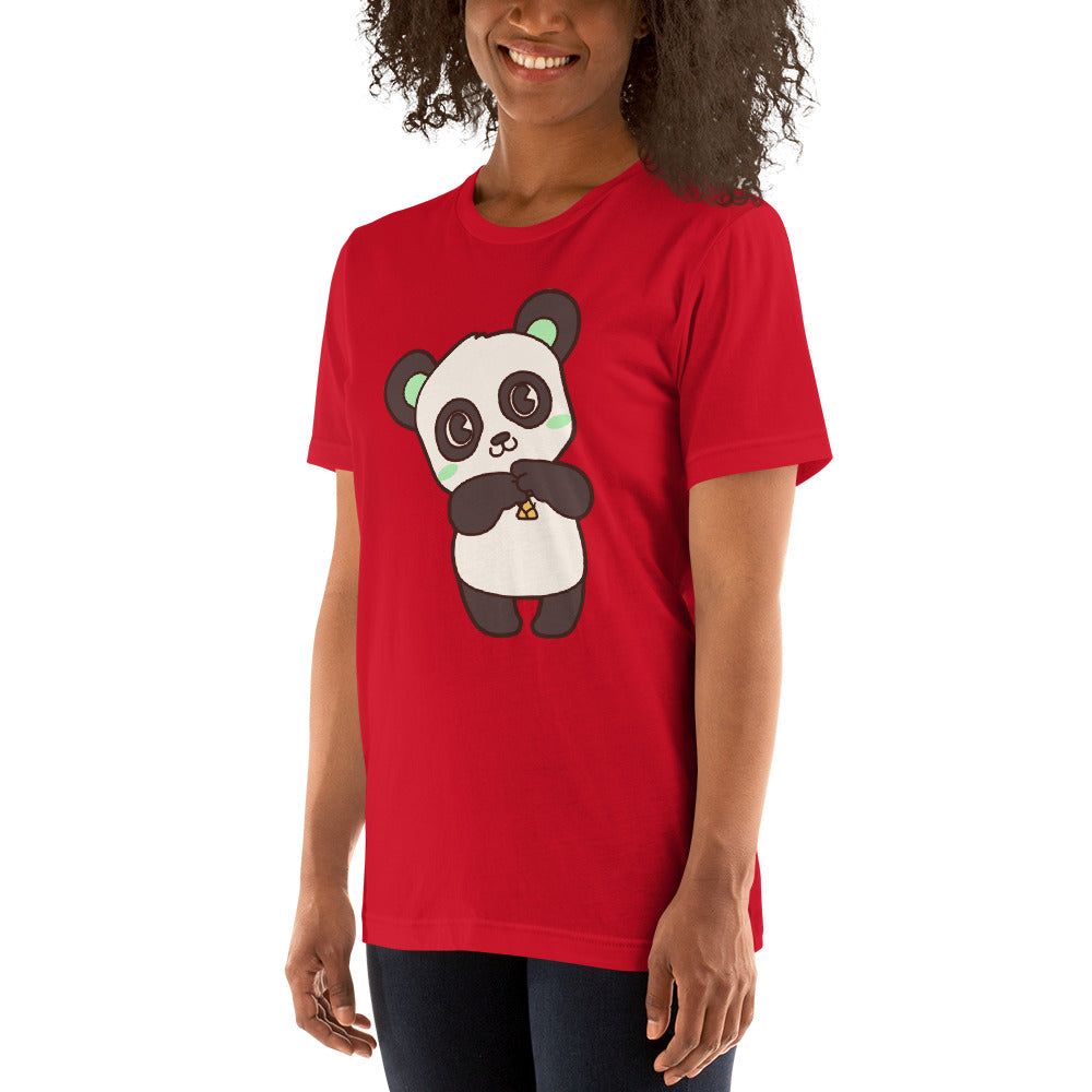Soft cotton panda shirt women’s cut for everyday wear
