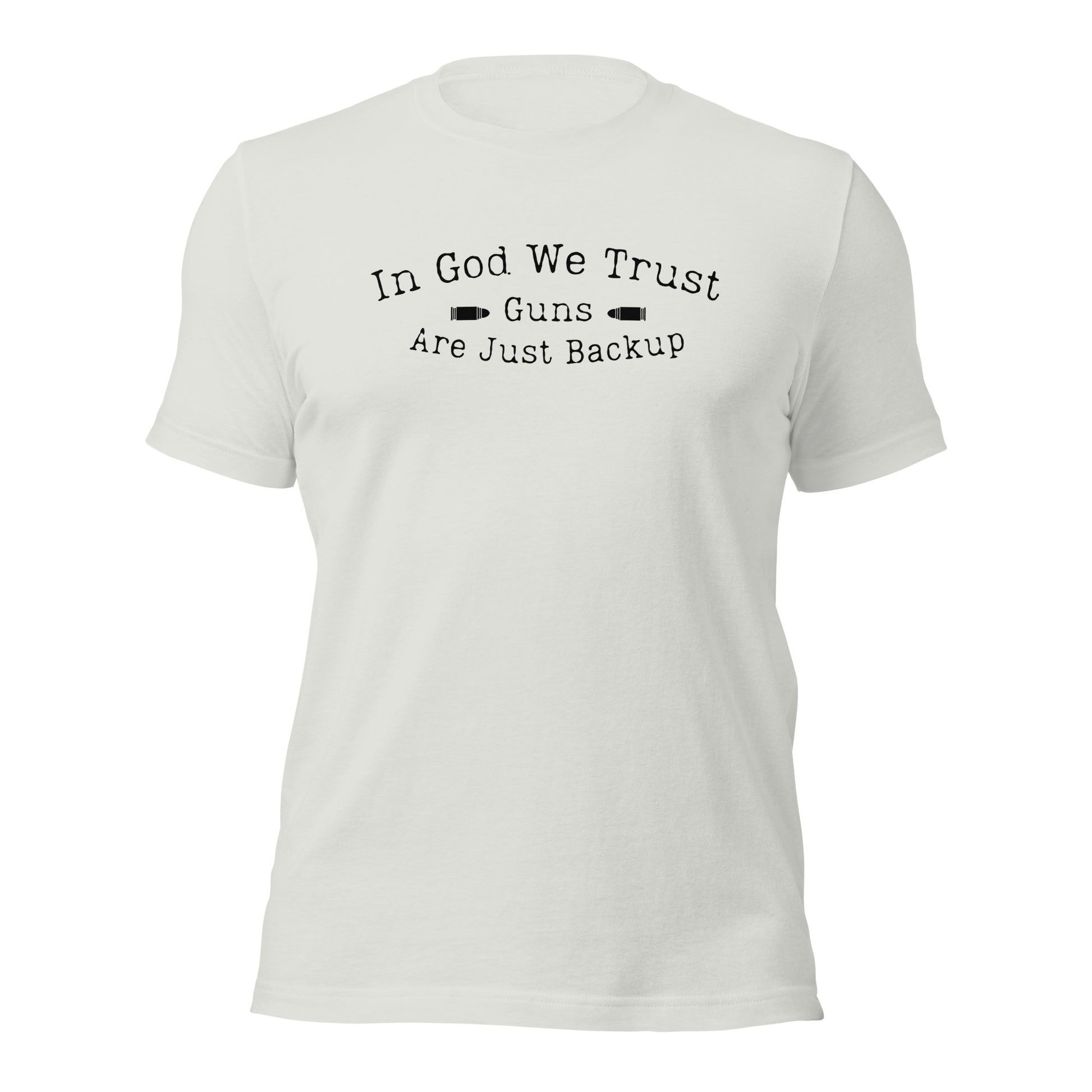 Christian shirt with "In God We Trust" and gun theme
