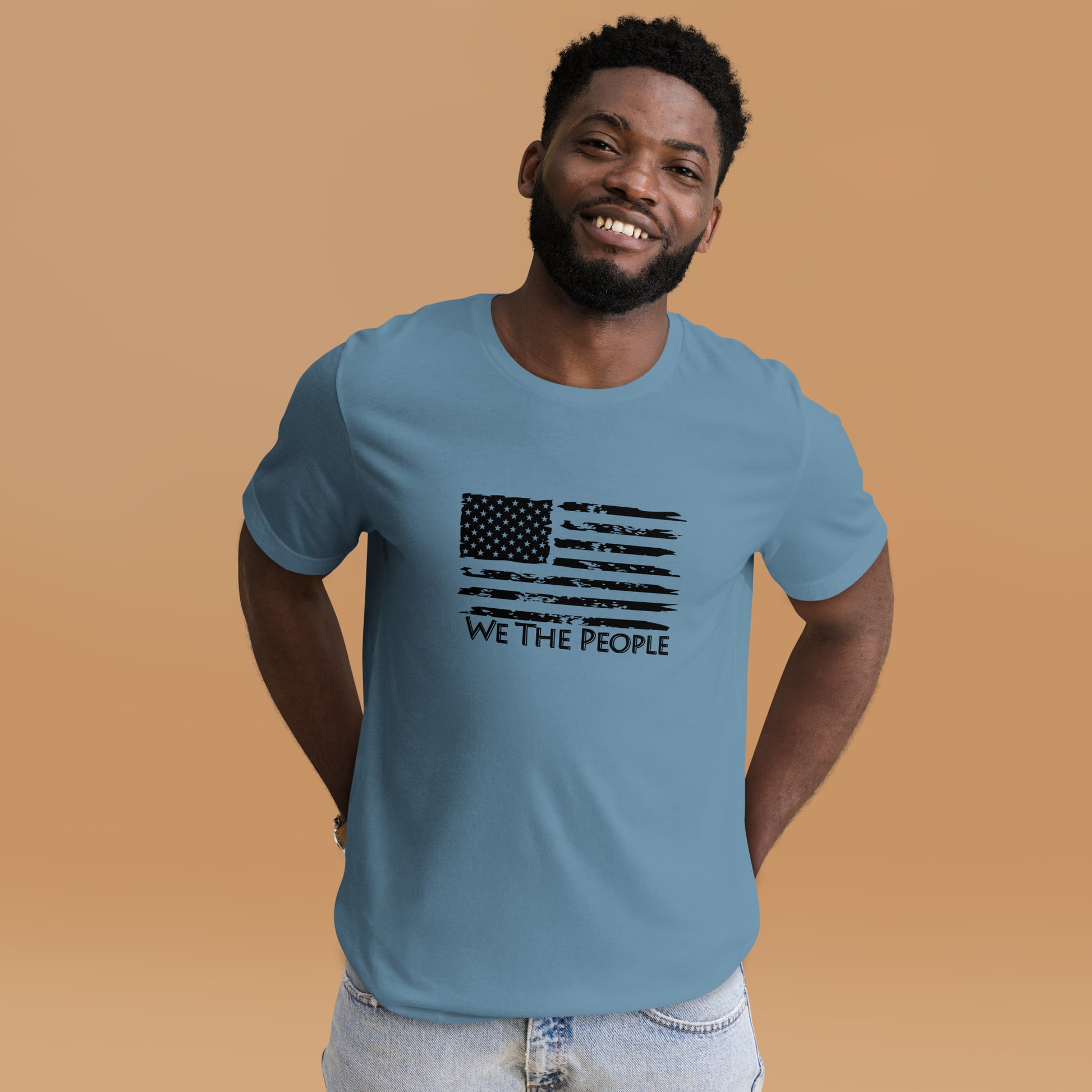 Keep comfy and patriotic with this lightweight American flag t-shirt