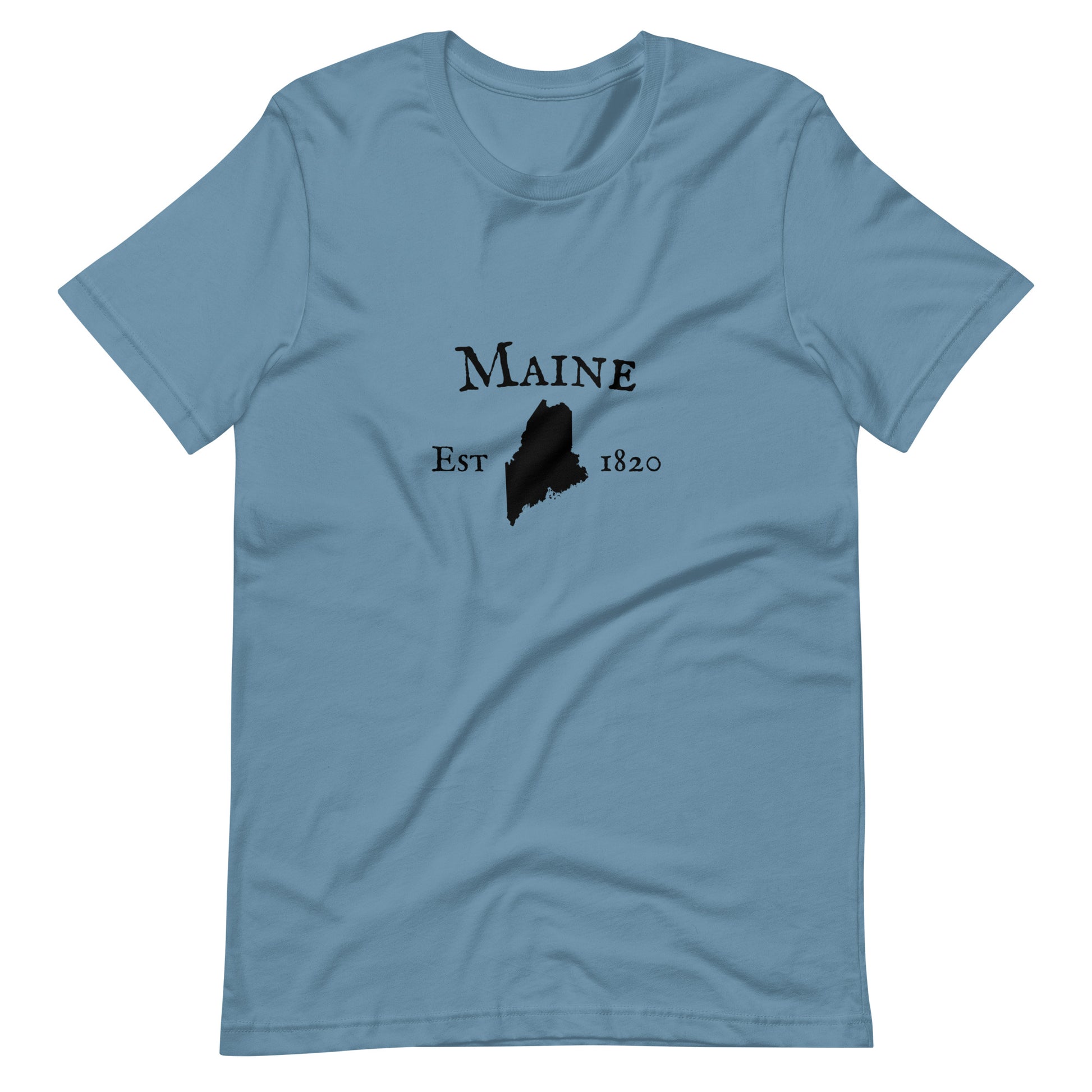 Maine state outline t-shirt with 1820 date
