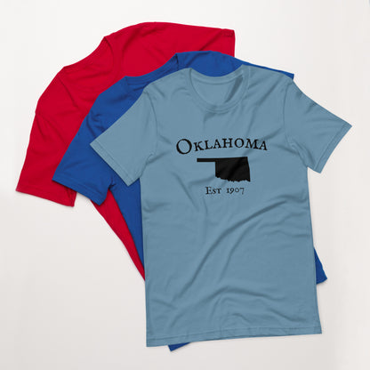 "Oklahoma Established In 1907" T-Shirt - Weave Got Gifts - Unique Gifts You Won’t Find Anywhere Else!