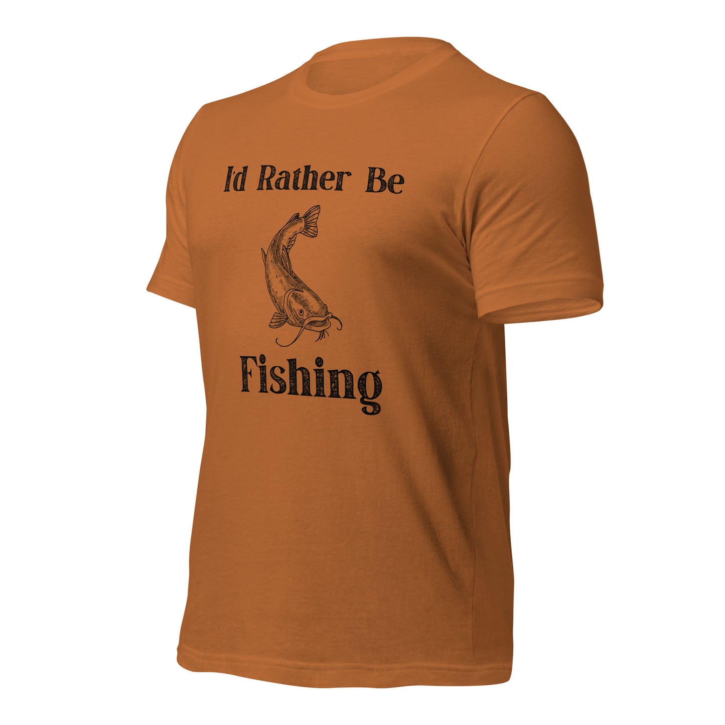Durable "I'd Rather Be Fishing" tee, perfect for casual wear.