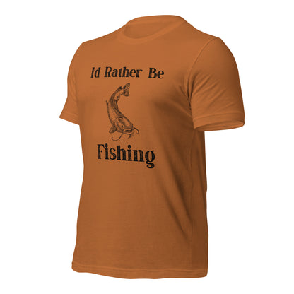 I'd rather be fishing t-shirt for fishing lovers
