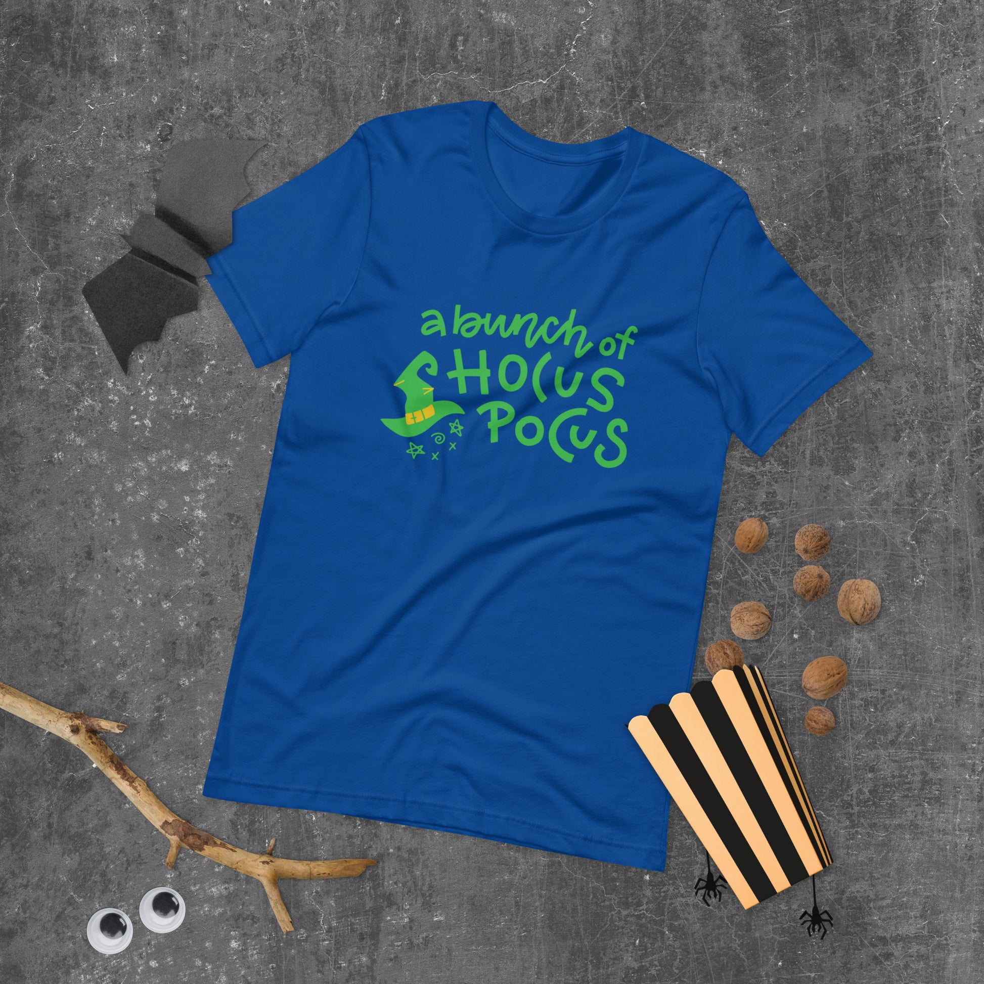 Women’s hocus pocus shirt with whimsical text and festive design
