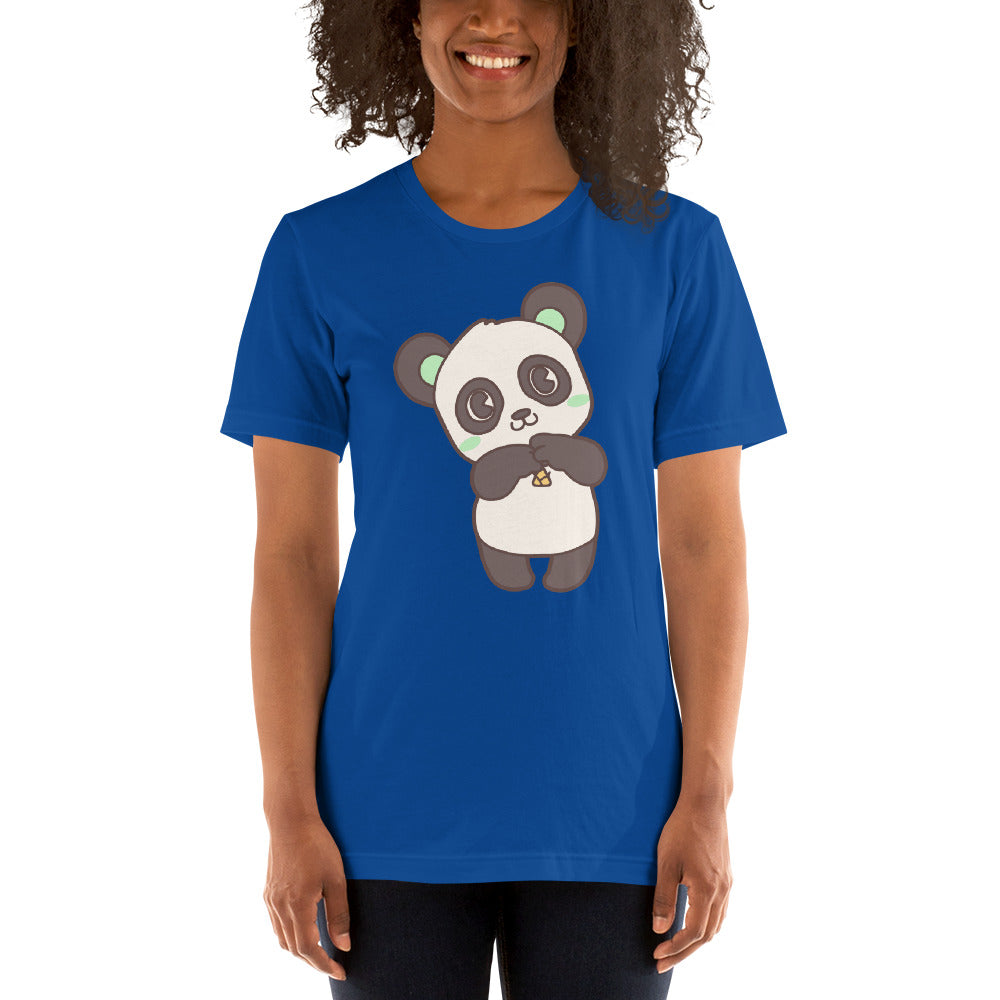 Panda graphic tee for ladies with flattering fit

