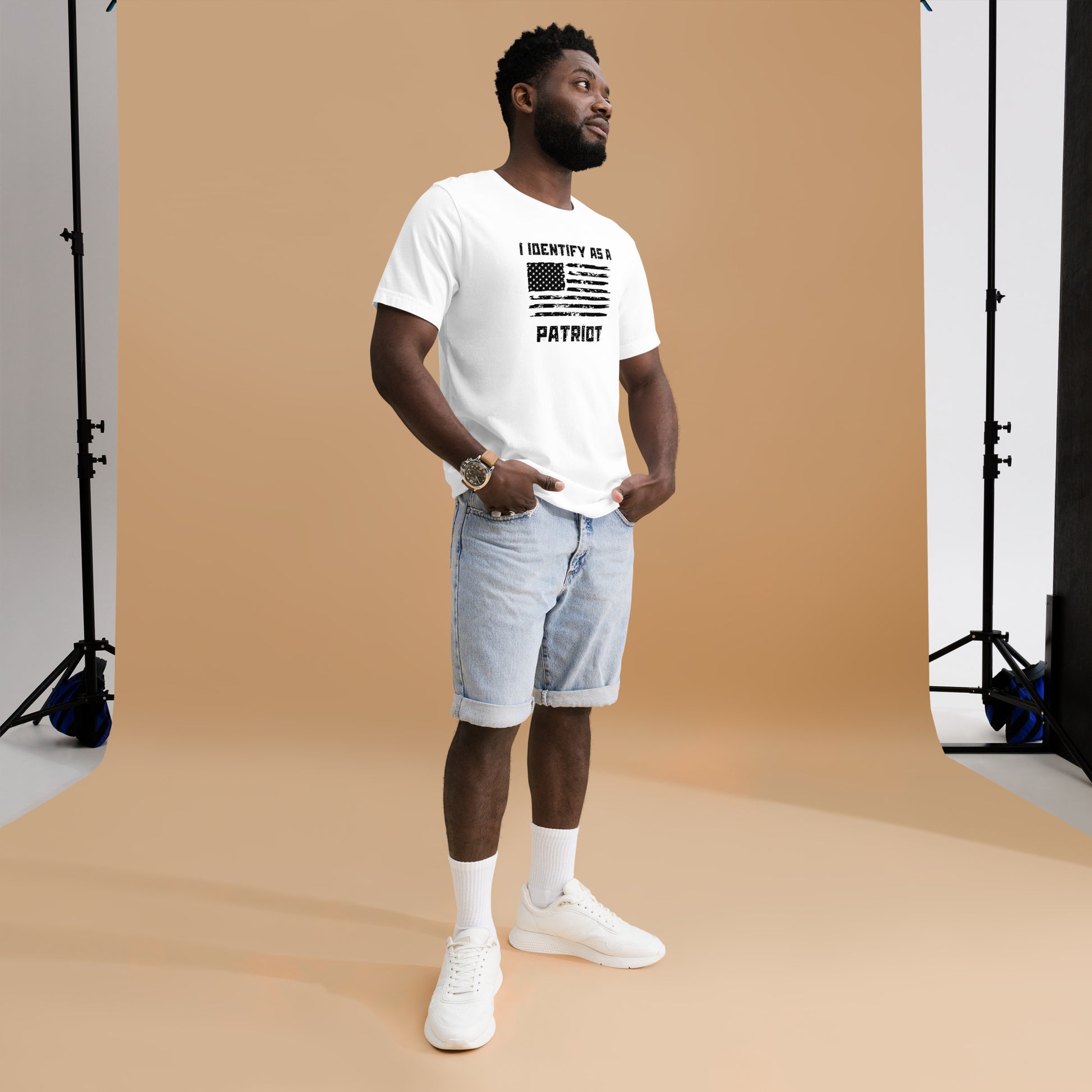 Stand tall with this I Identify as a Patriot shirt
