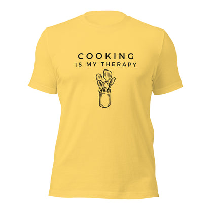Flattering cooking motto t-shirt for culinary events