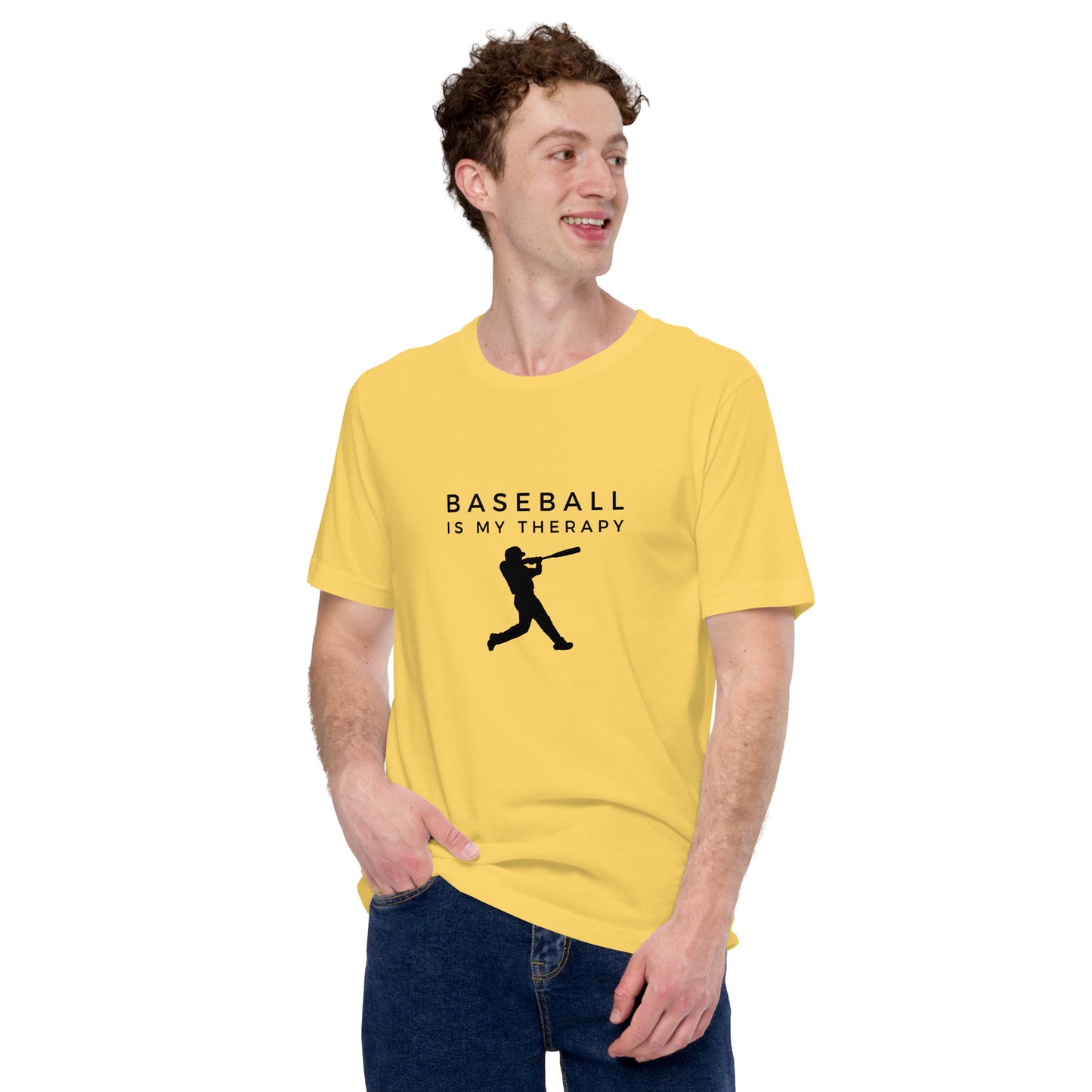Soft cotton baseball therapy t-shirt for casual wear
