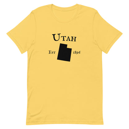 Utah shirt for natives featuring the state and established year 1896
