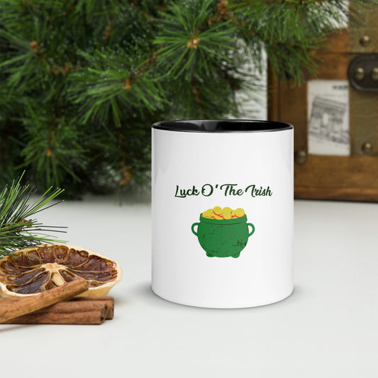 "Luck O’ The Irish" colorful ceramic coffee mug for St. Patrick's Day