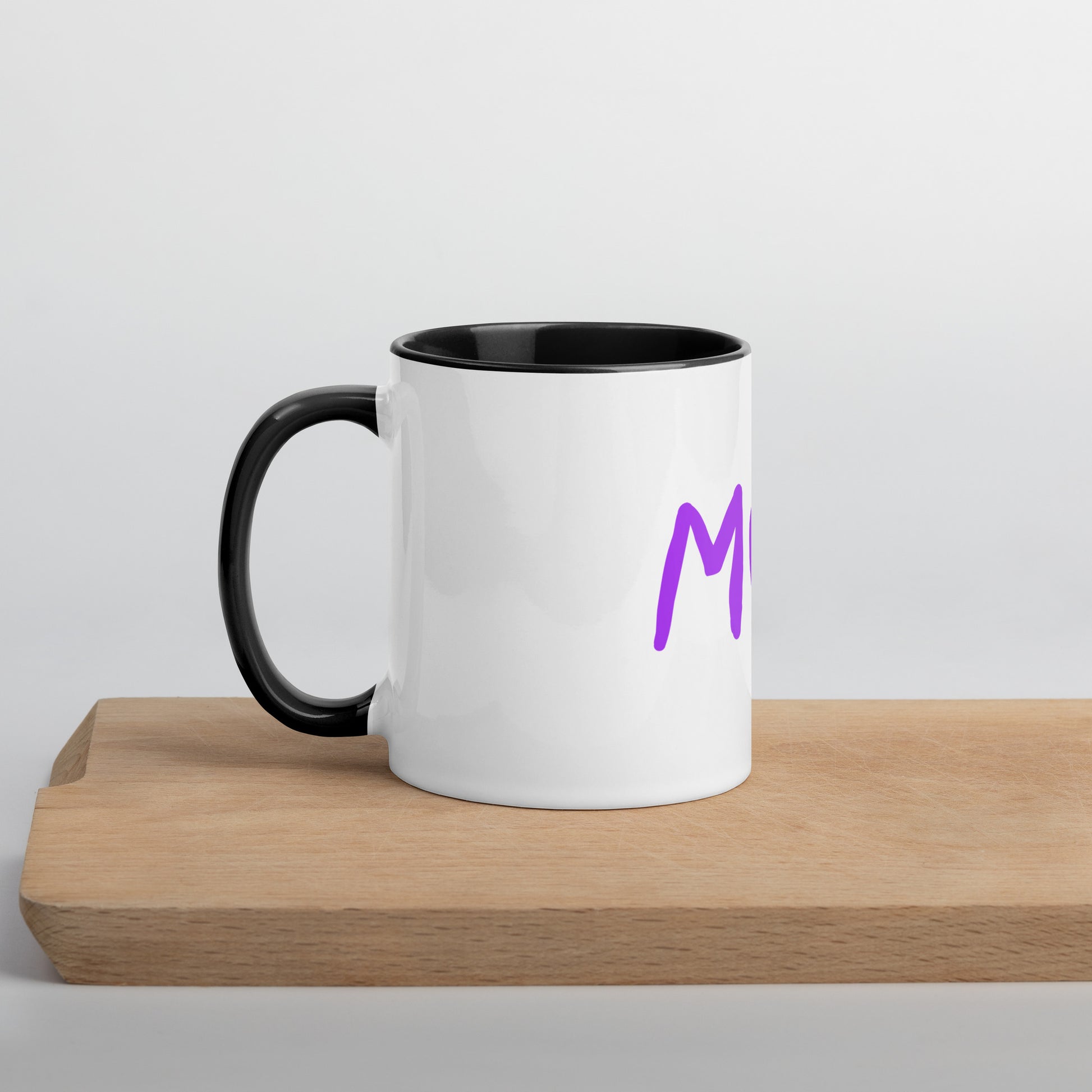 Best mom coffee mug with childlike “Mom” lettering
