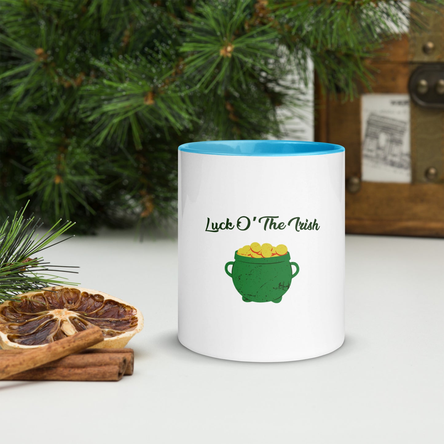 St. Patrick's day lucky charm coffee mug with vibrant design