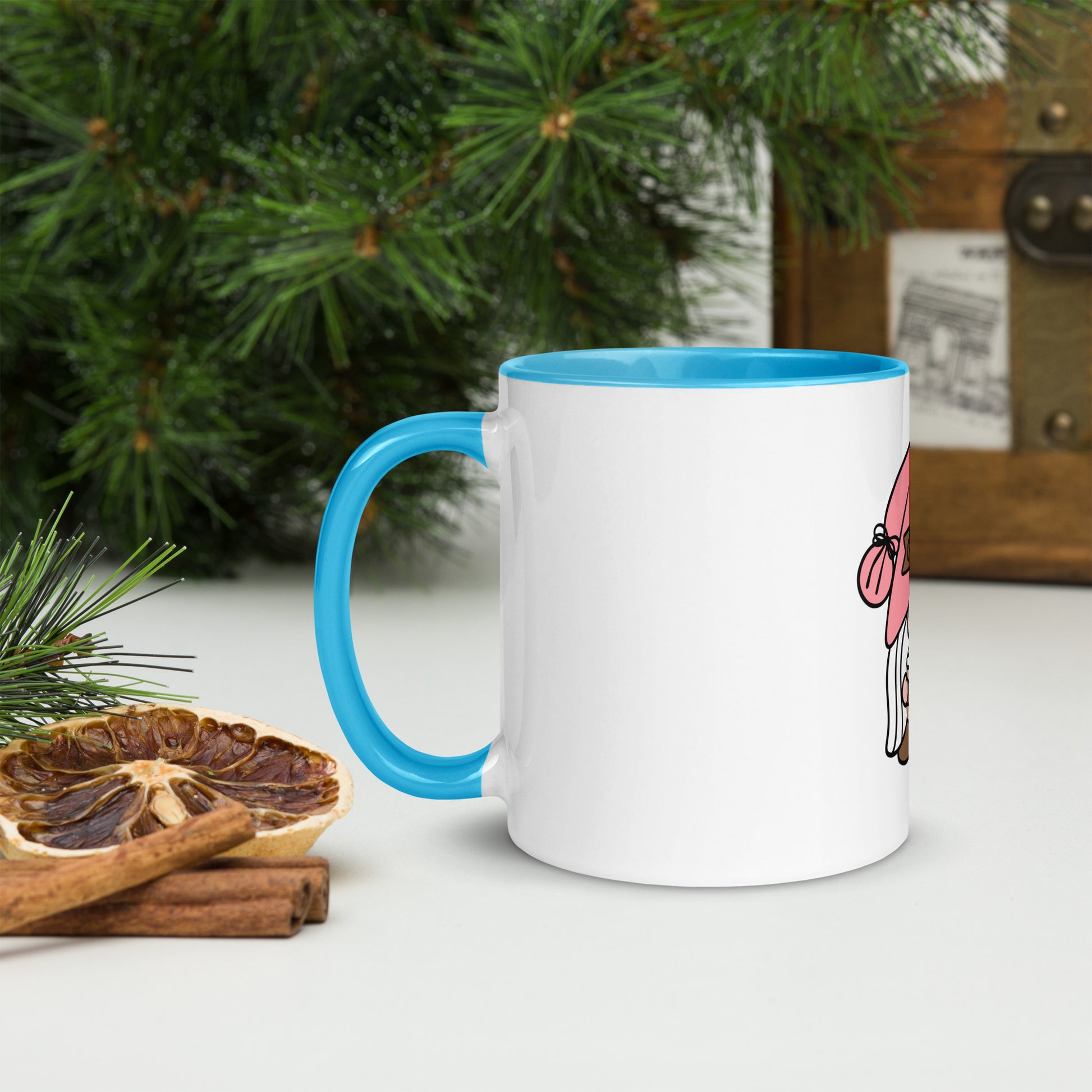 Gnome Christmas coffee mug with whimsical design
