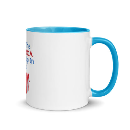Ceramic mug expressing love for traditional American values