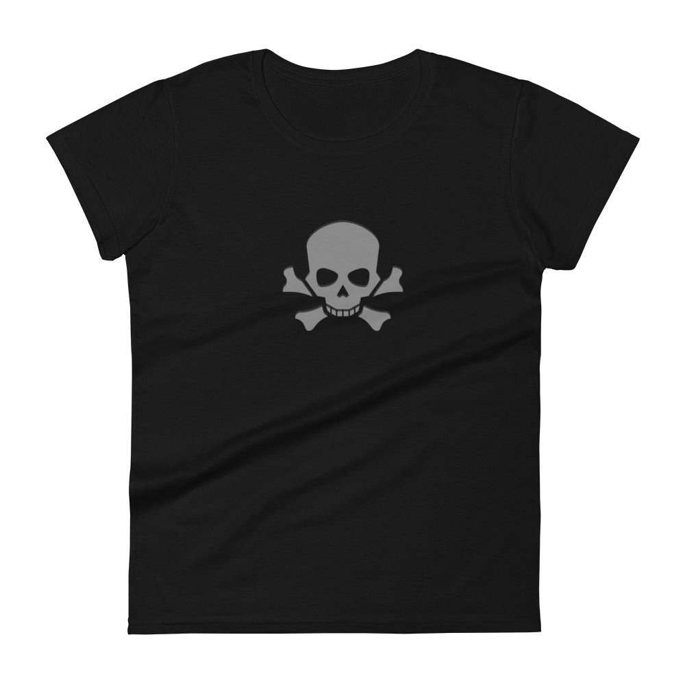 Soft cotton t-shirt with skull design for women
