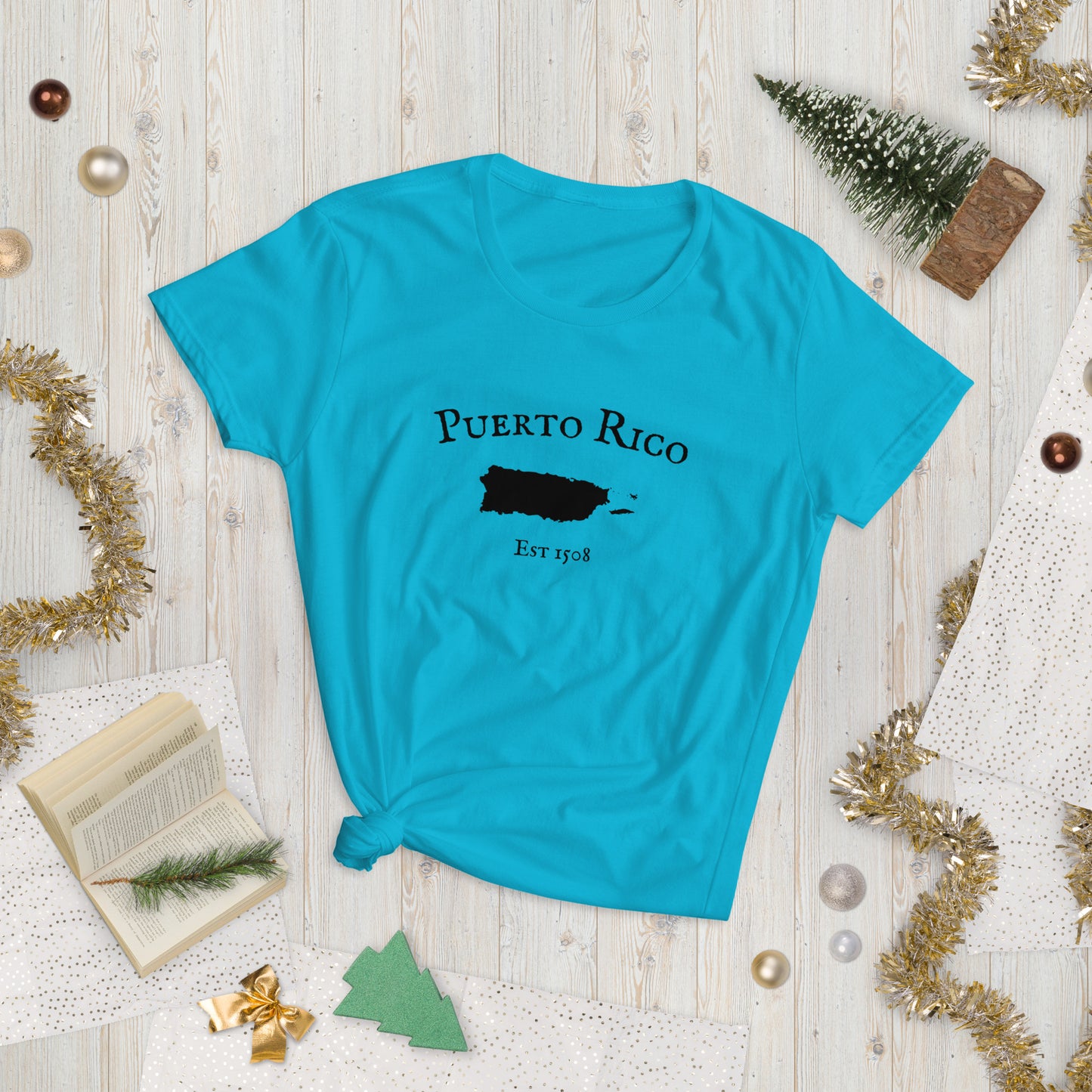 Women's Puerto Rico shirt with established date design
