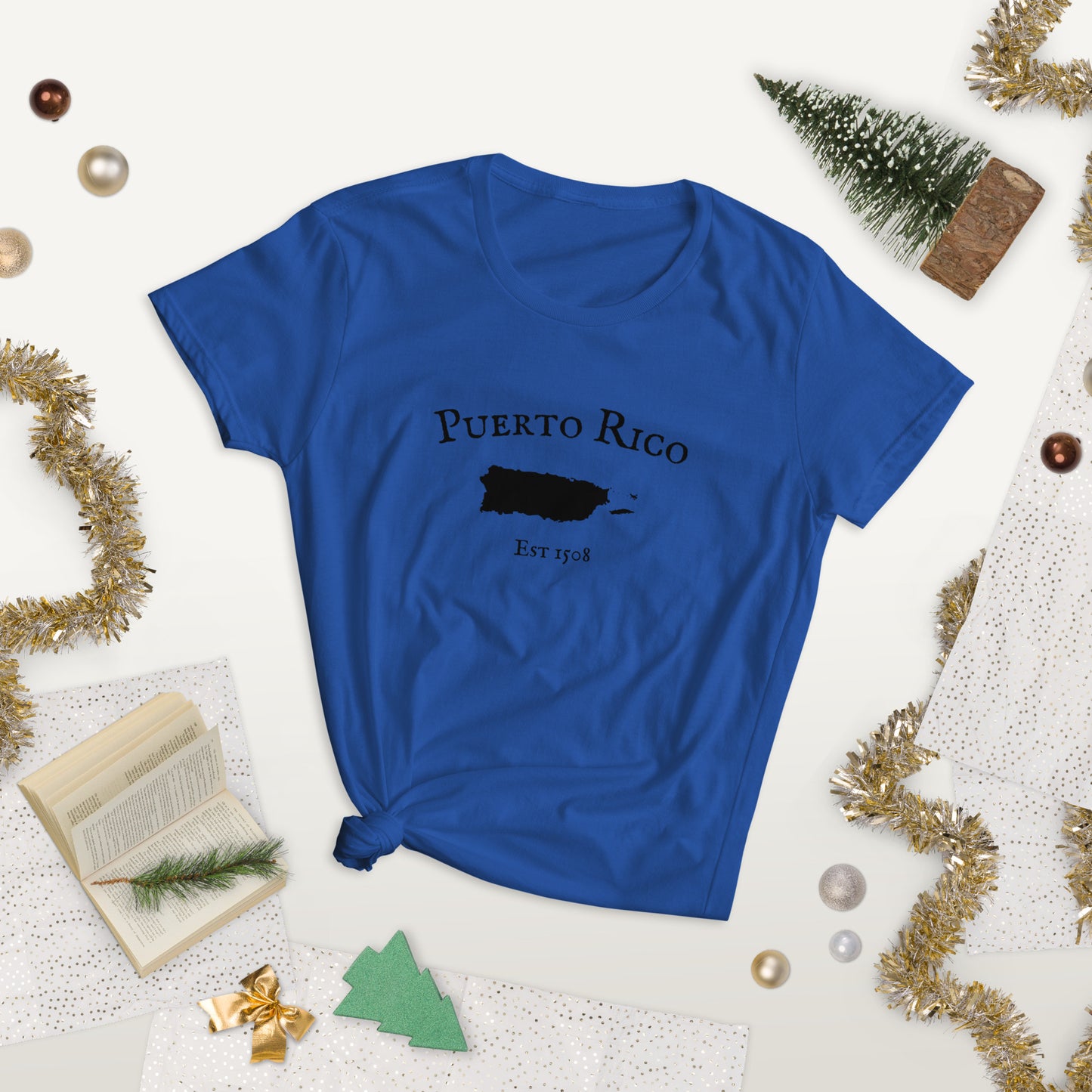 Durable Puerto Rico t-shirt with double seams.