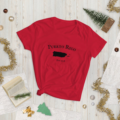 Puerto Rican pride shirt for women in soft cotton
