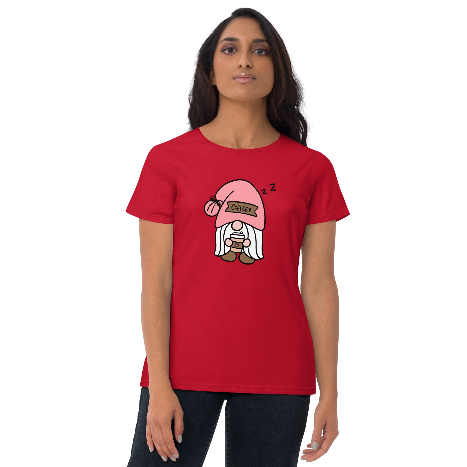 "Gnome With Coffee" Women’s T-Shirt - Weave Got Gifts - Unique Gifts You Won’t Find Anywhere Else!