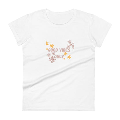 "Good Vibes Only" Women's T-Shirt - Weave Got Gifts - Unique Gifts YStylish and comfortable "Good Vibes Only" t-shirt with flowersou Won’t Find Anywhere Else!