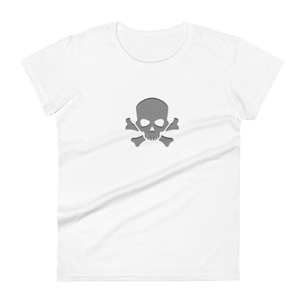 Bold skull and crossbones t-shirt for women
