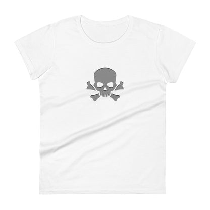 Bold skull and crossbones t-shirt for women

