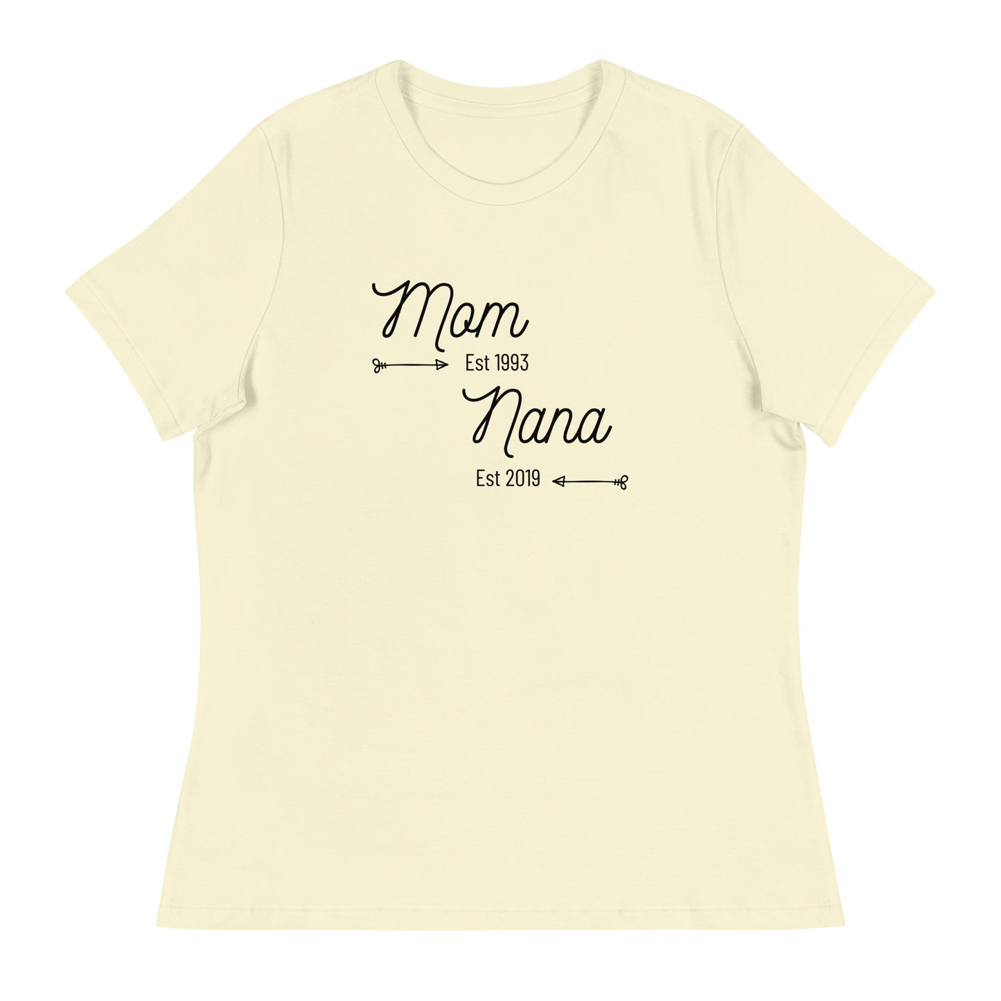 “Mom Est 1993 Nana Est 2019” T-Shirt - Weave Got Gifts - Unique Gifts You Won’t Find Anywhere Else!